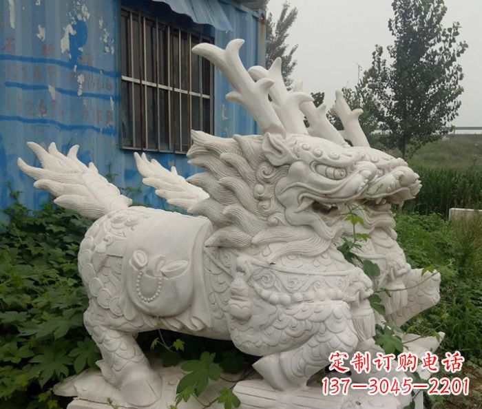 贵阳精美的大理石麒麟雕塑