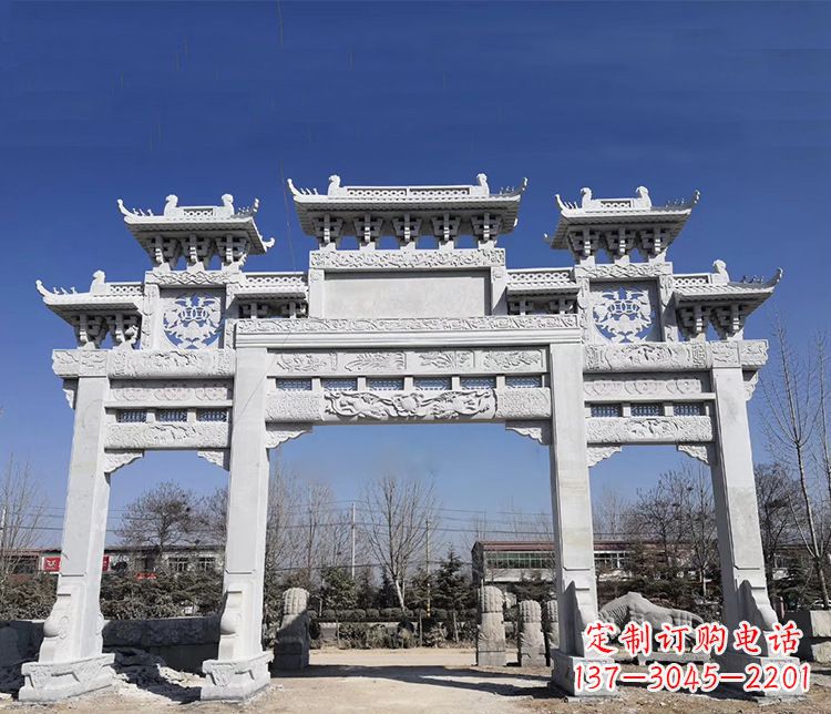 贵阳特色大理石牌坊石雕