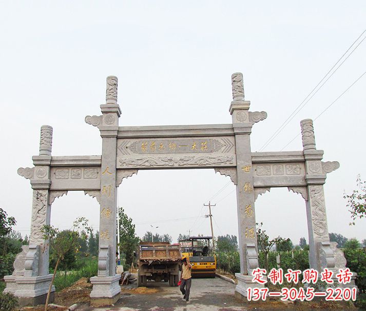 贵阳大理石牌坊石雕,艺术精髓永不凋零