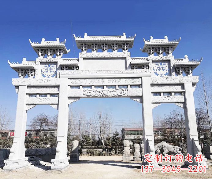 贵阳大理石牌坊石雕定制