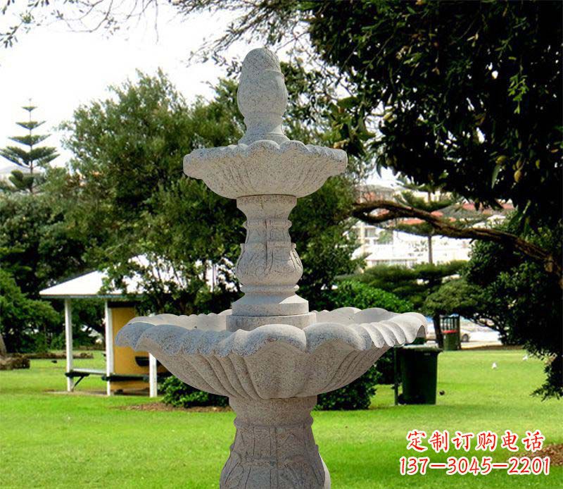 贵阳大理石双层喷泉雕塑,精美绝伦