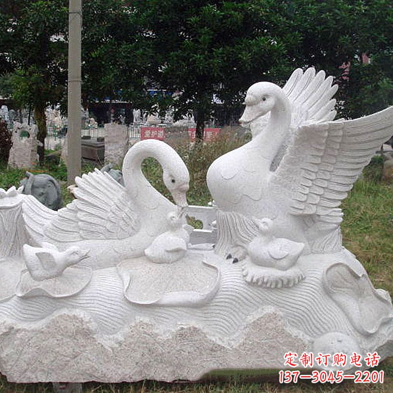 贵阳大理石天鹅精美雕塑
