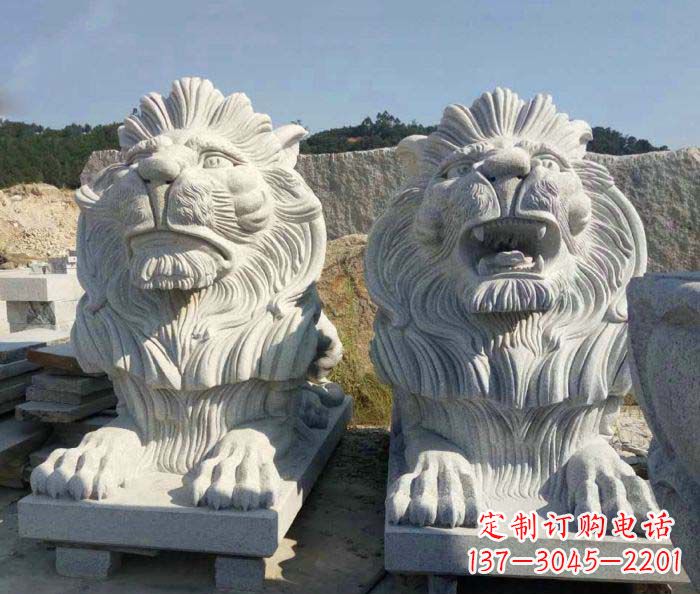 贵阳大理石西洋欧式石狮子雕塑