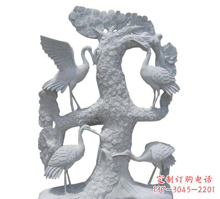 贵阳精美大理石松树雕塑