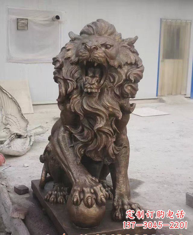 贵阳大理石狮子雕塑,演绎优雅狮子魅力
