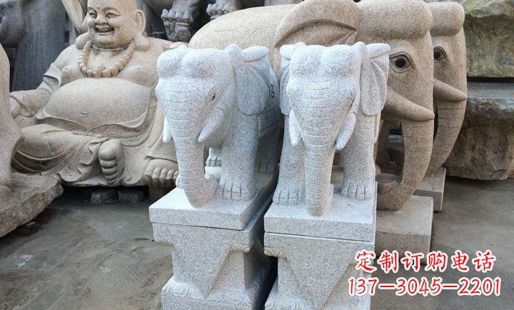 贵阳大理石大象雕塑 招财进宝