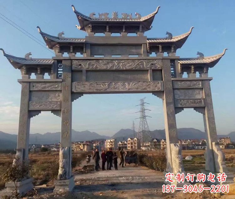 贵阳大石牌坊雕塑—中领雕塑定制专业