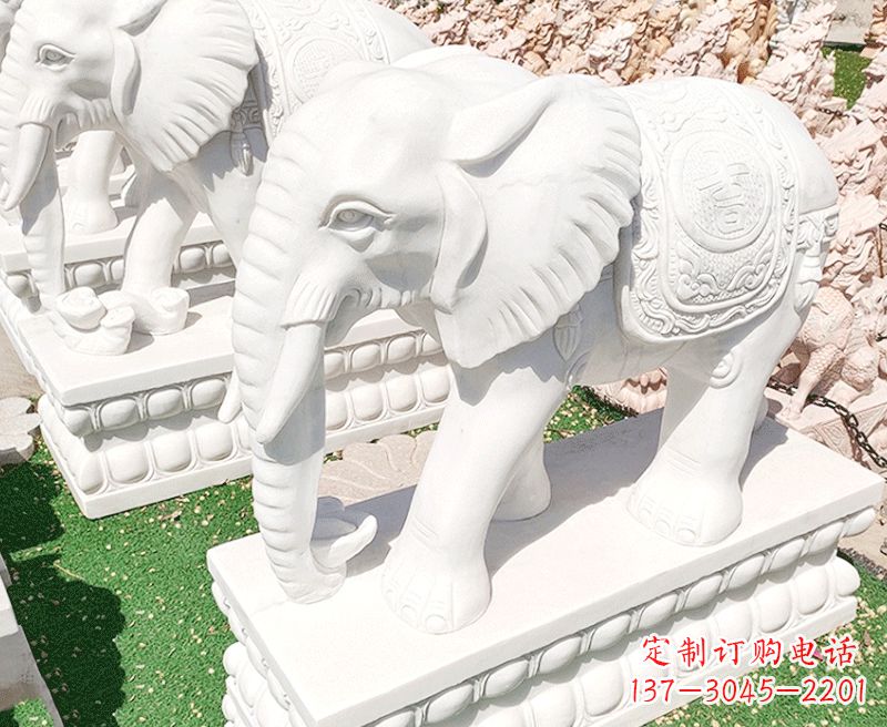 贵阳精美工艺 大象石雕雕塑