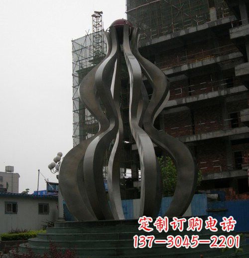 贵阳优雅大气的不锈钢葫芦雕塑