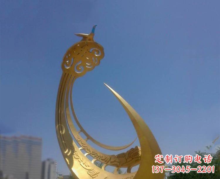贵阳不锈钢创意凤凰雕塑