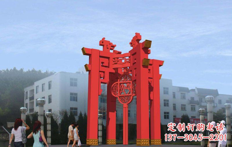 贵阳不锈钢灯笼雕塑