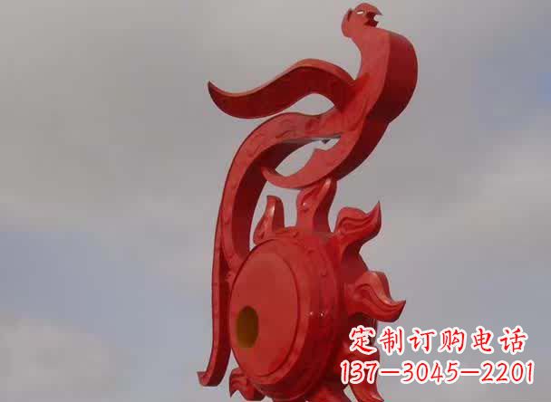 贵阳大型古代凤凰不锈钢雕塑