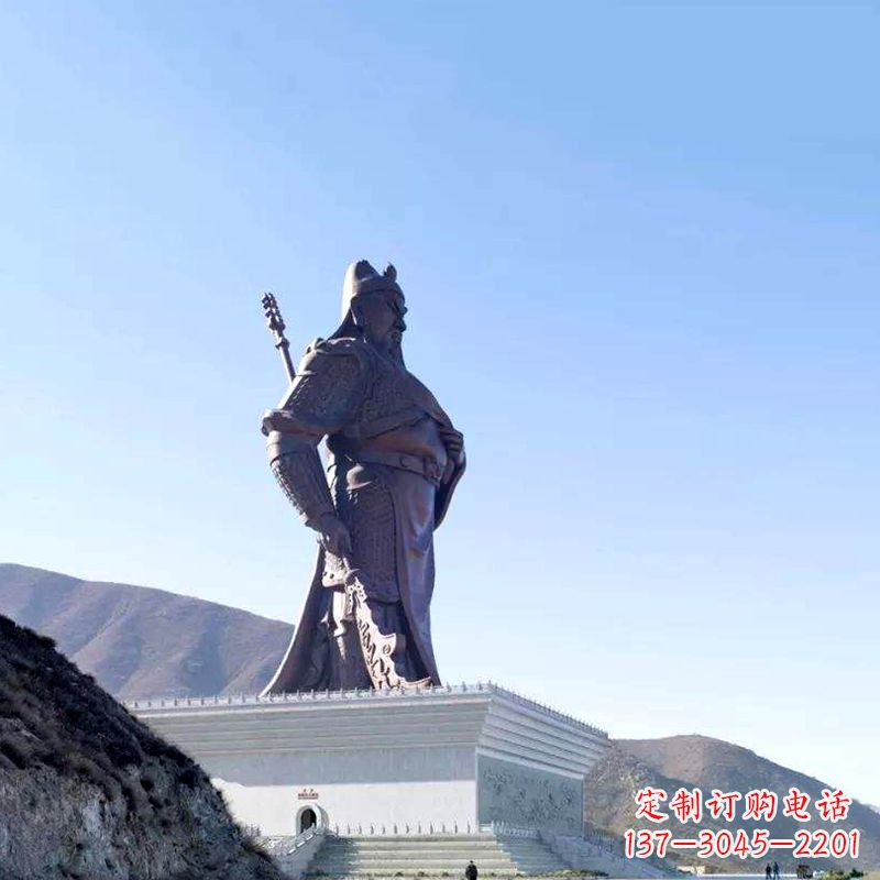 贵阳大型关公铸铜雕塑-景区景点大型历史名人三国名将关羽雕像