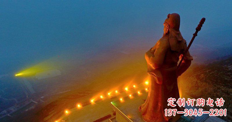 贵阳精美关公雕塑 林景观玻璃钢雕塑