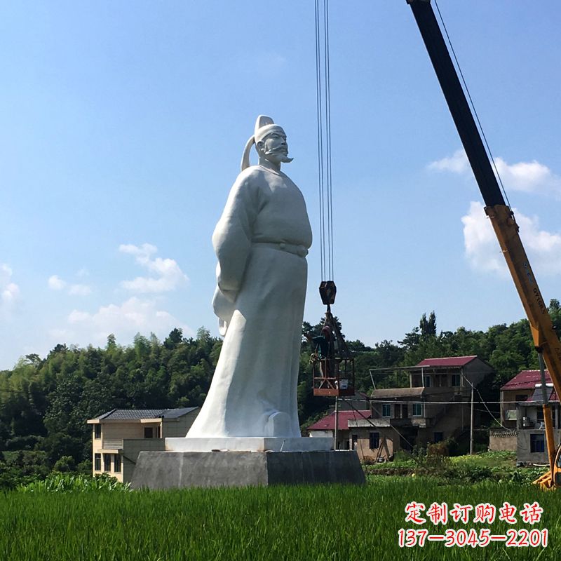 贵阳经典汉白玉诗仙李白石雕像