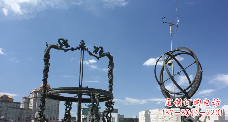 贵阳中领雕塑浑天仪雕塑 铜雕景观构筑