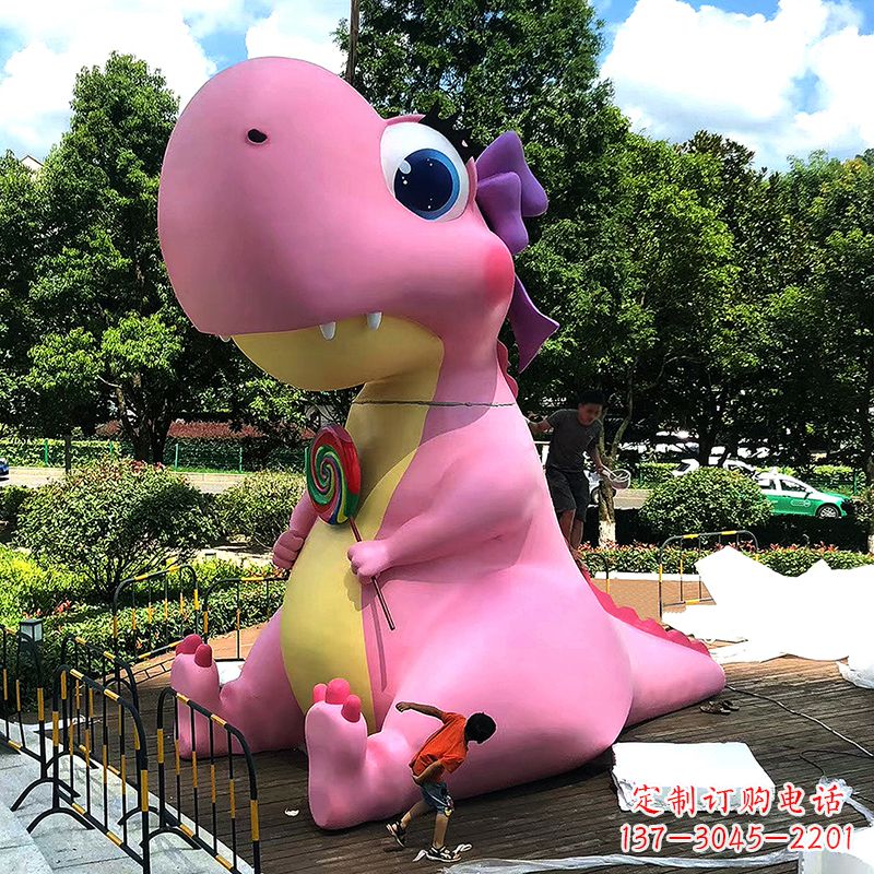 贵阳大型卡通恐龙雕塑摆件-商场儿童游乐场大型动物景观雕塑