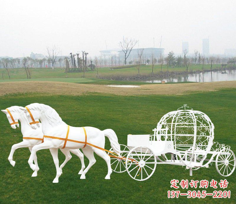 贵阳大型欧式马车动物玻璃钢雕塑