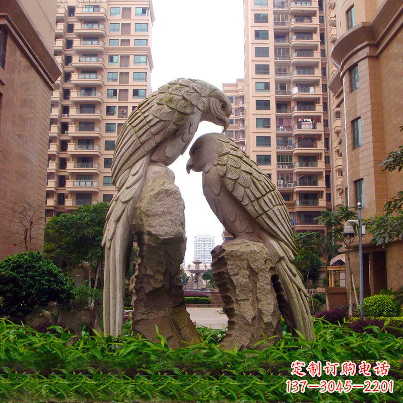 贵阳精美石雕鹦鹉雕塑