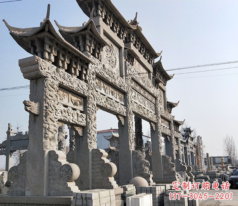 贵阳中国古典牌坊石雕定制