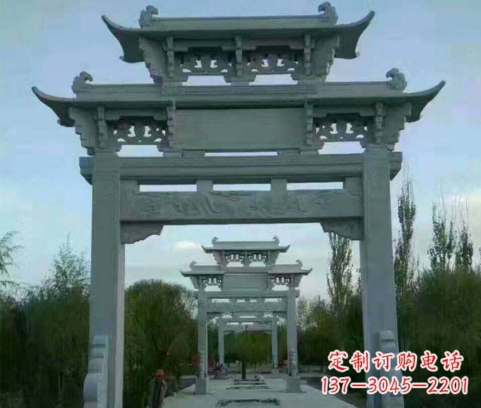 贵阳牌坊雕塑精美大理石雕塑艺术