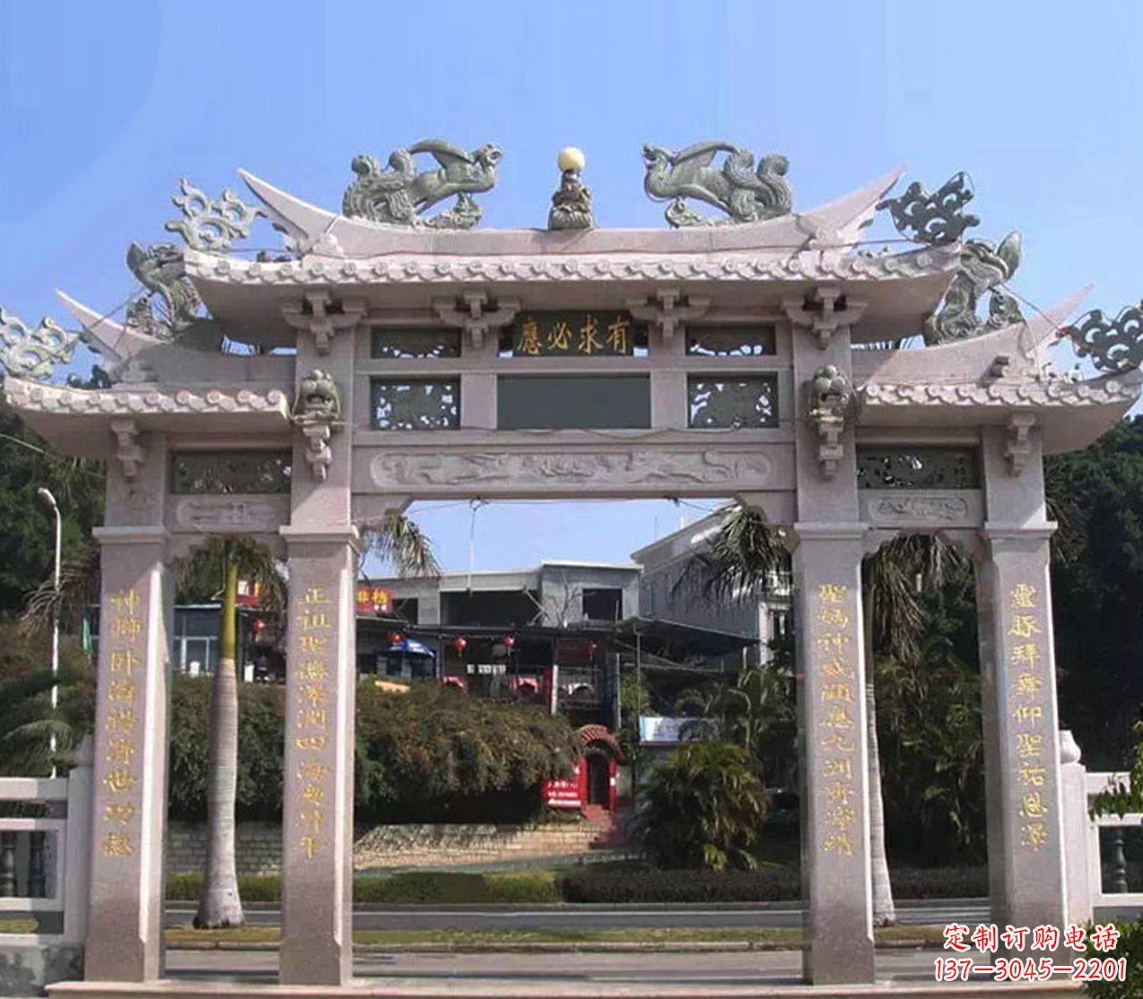 贵阳精美石雕牌坊雕塑——传承文化的艺术精品