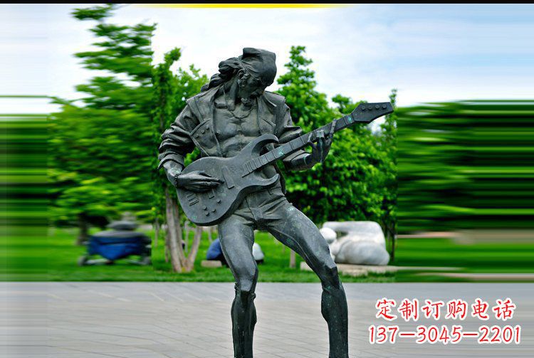 贵阳铜雕吉他景观雕塑