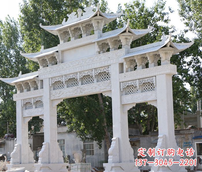 贵阳道路牌坊石雕定制