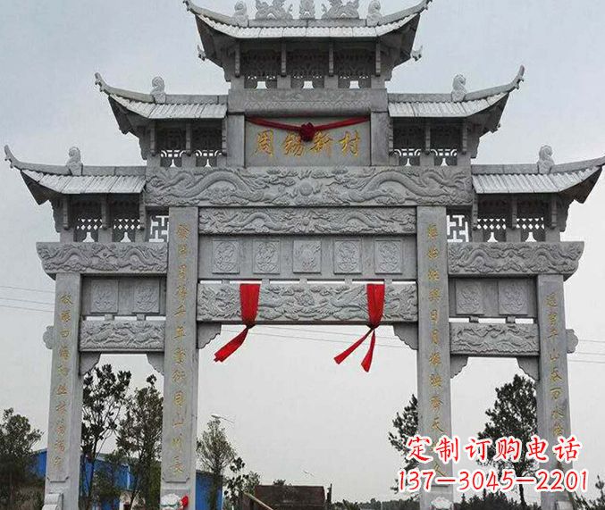 贵阳精美石雕牌坊雕塑