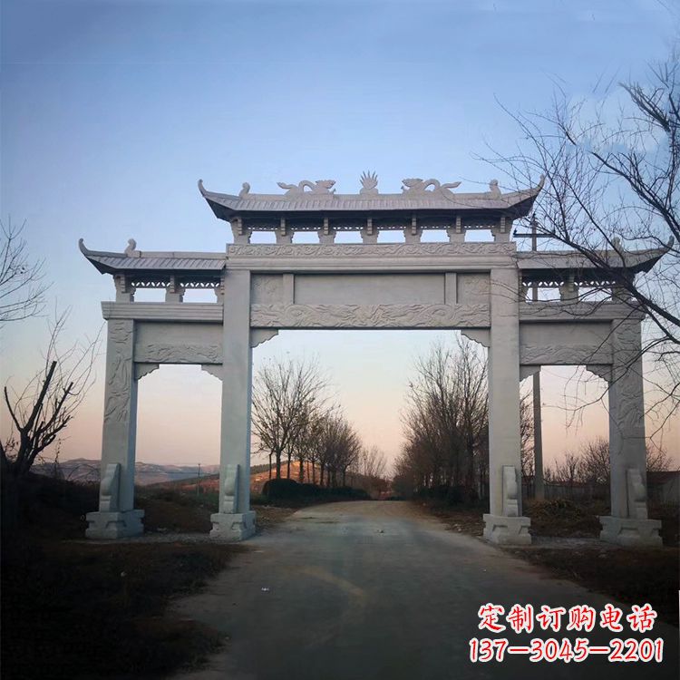 贵阳品质卓越的道路三门石牌坊雕塑