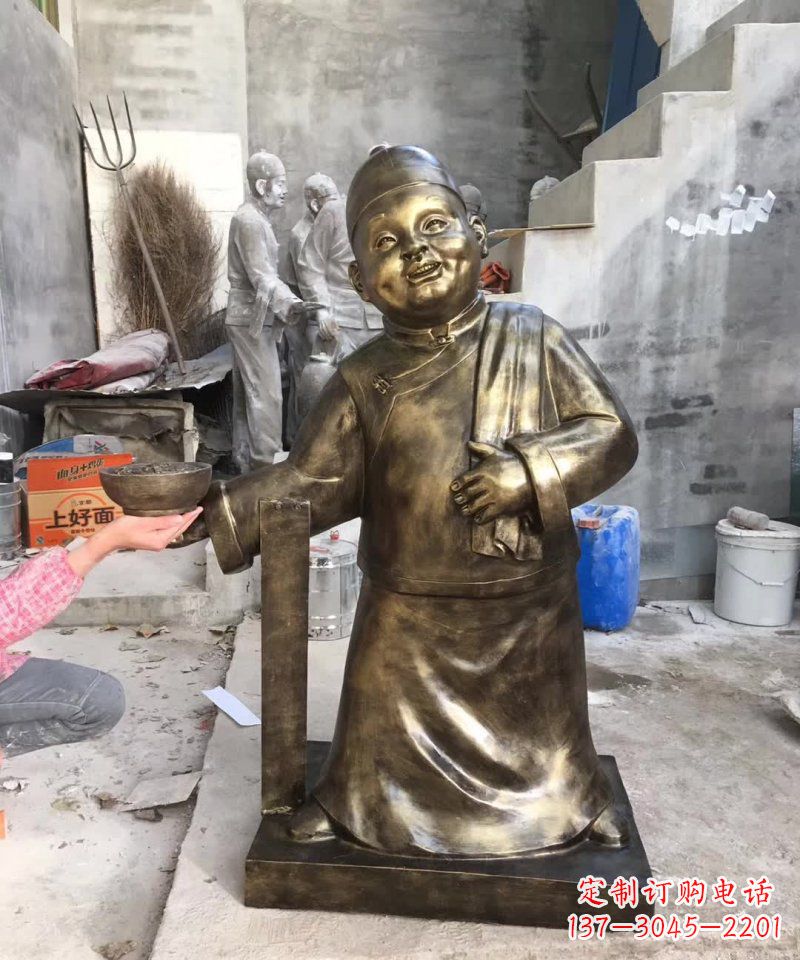 贵阳店小二铜雕——精美精致的人物雕塑
