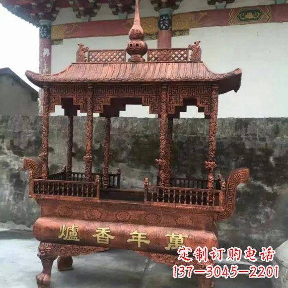 贵阳雕刻蝙蝠铜香炉