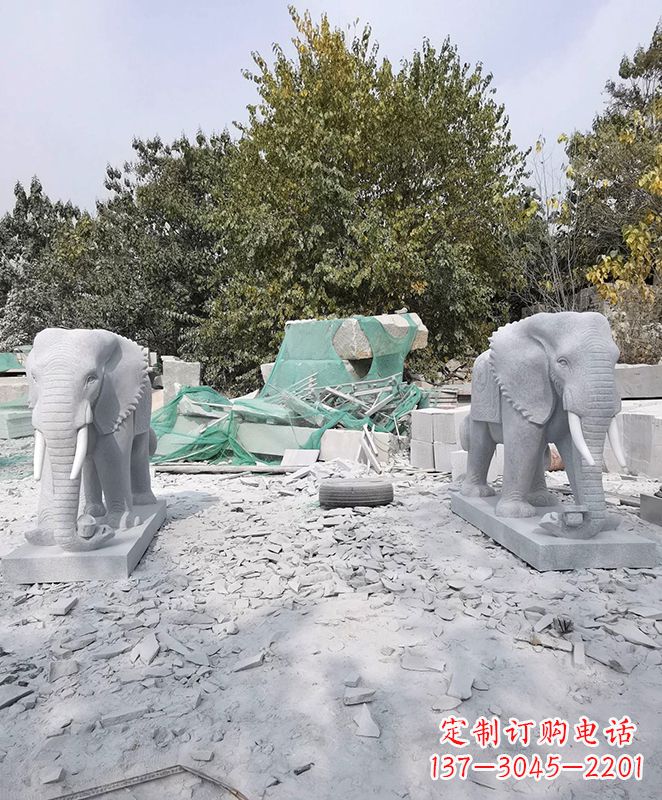 贵阳优雅精美大象石雕