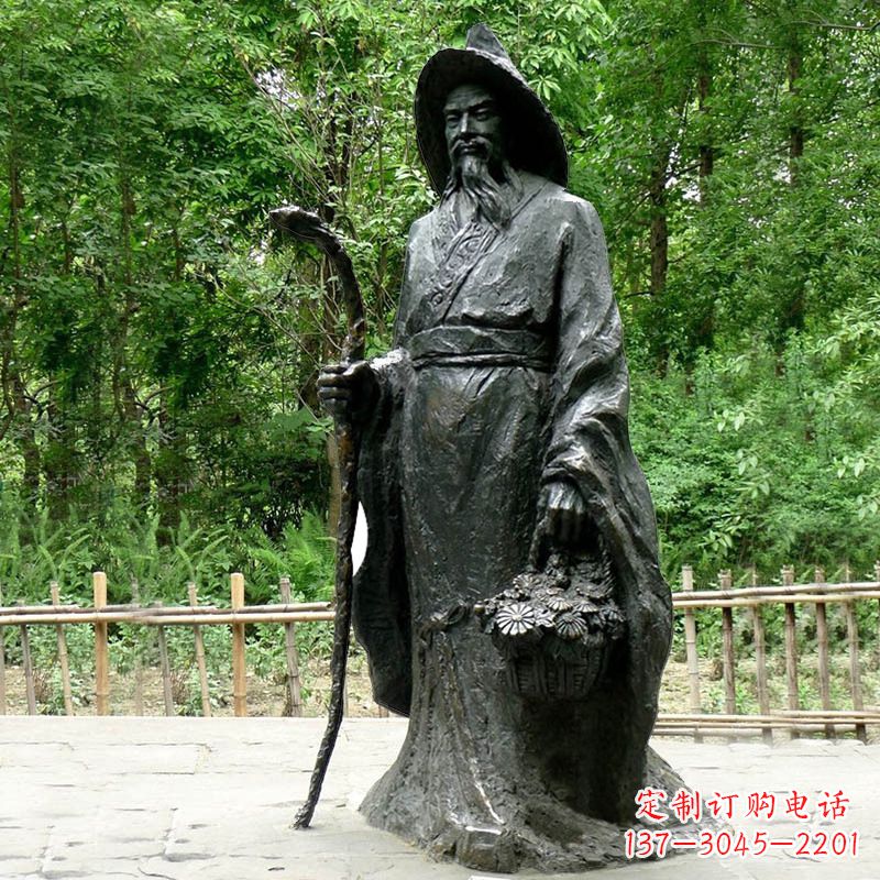 贵阳精致历史名人陶渊明雕像