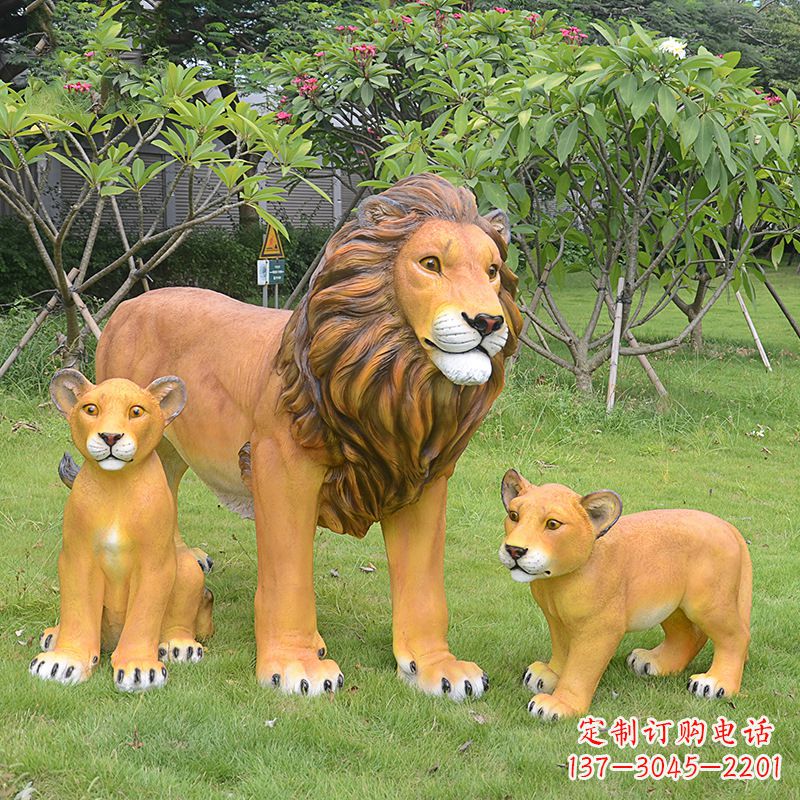 贵阳古典风格仿真狮子雕塑摆件