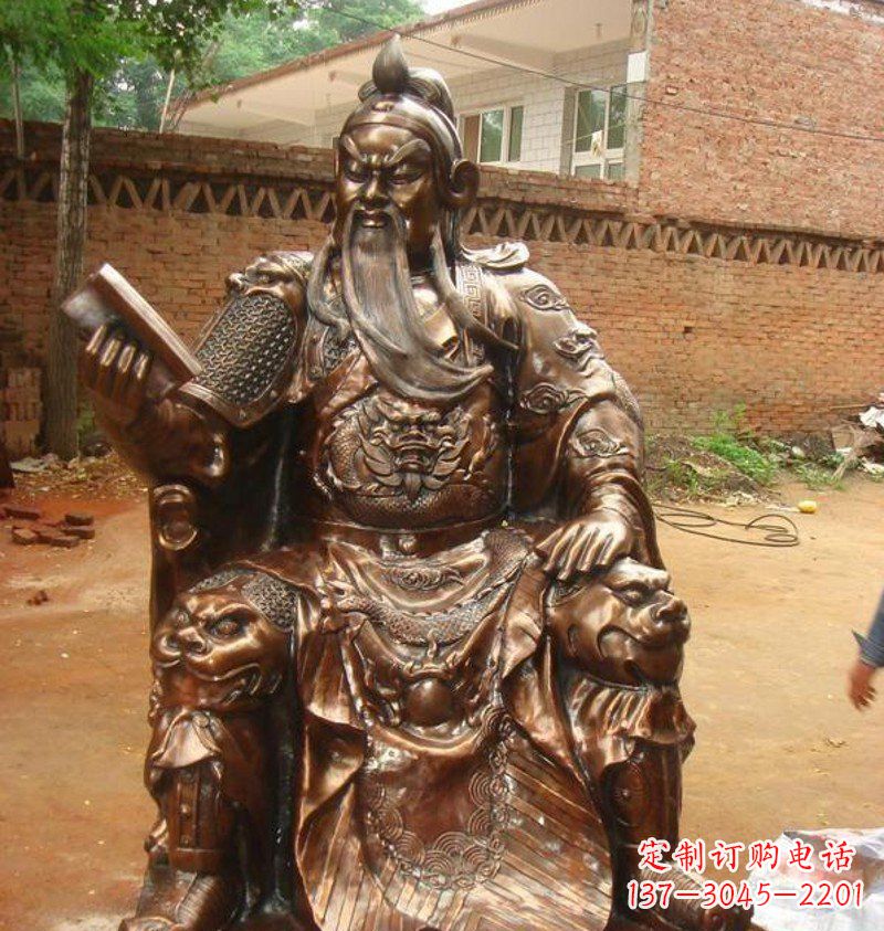 贵阳传承古典文化，唯美古典雕塑-关公铜雕