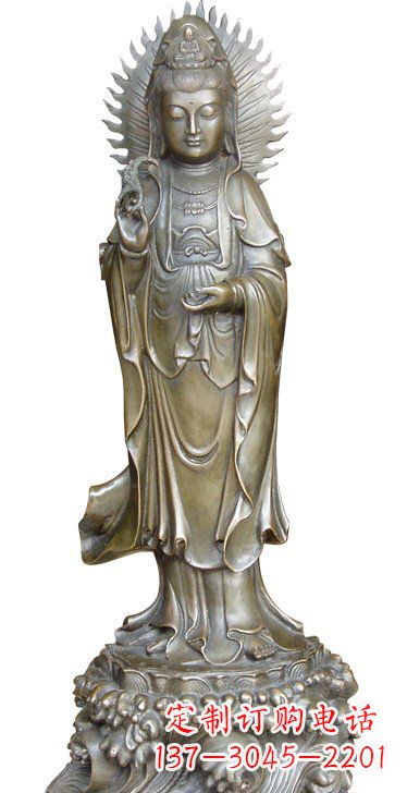 贵阳渡海观音铜雕塑，定制专属你的福缘