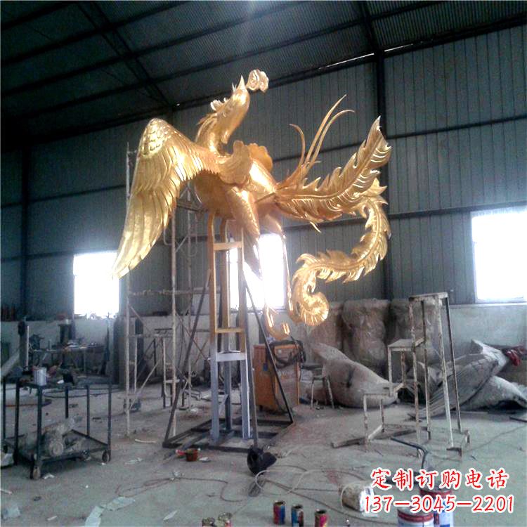 贵阳锻铜精美凤凰雕塑