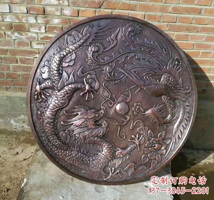 贵阳传统工艺锻铜龙凤雕塑