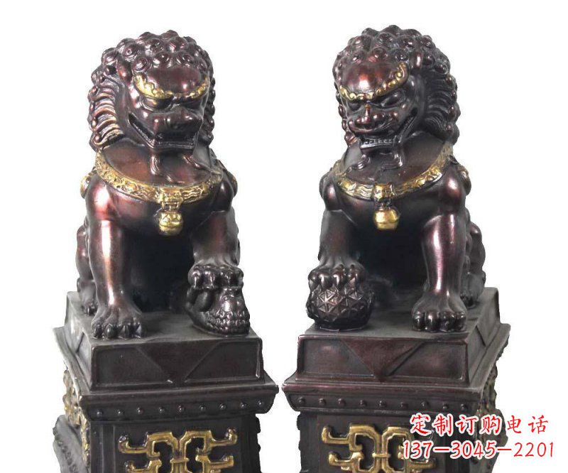贵阳传统工艺铜雕狮子雕塑