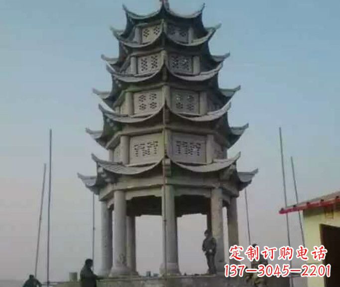 贵阳多层八角凉亭石雕