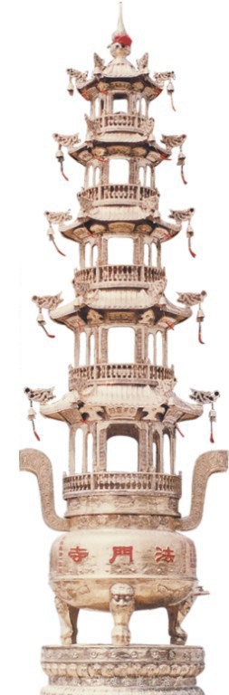 贵阳传统工艺艺术精品法门寺铜香炉雕塑