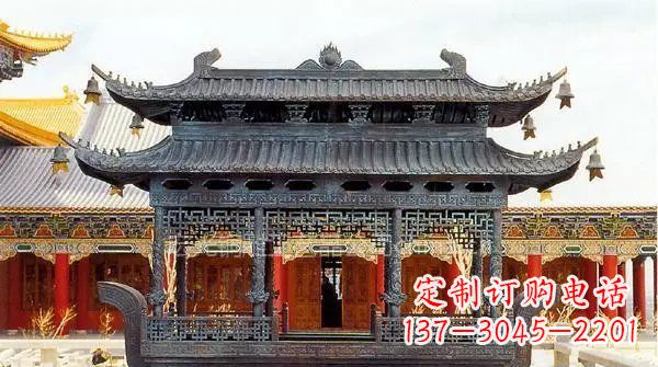 贵阳方形寺庙香炉铜雕 (3)