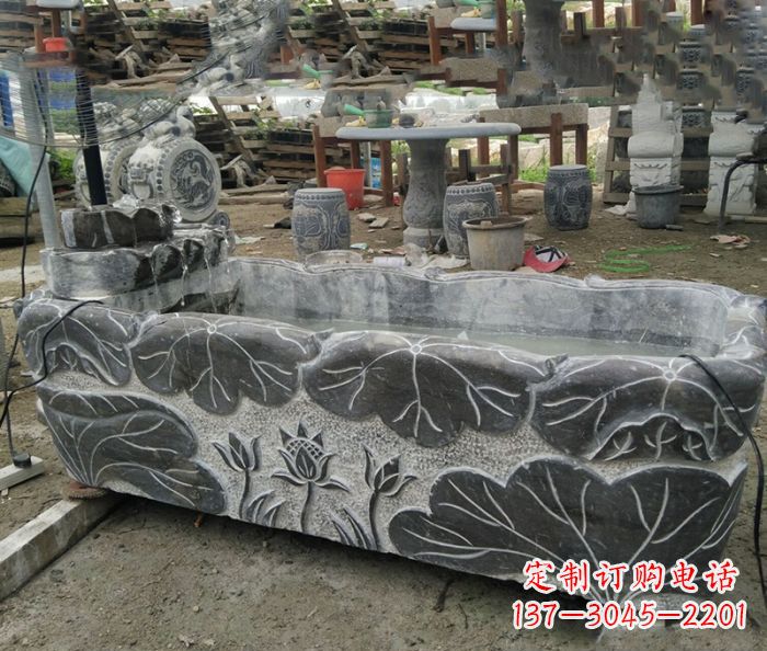 贵阳传统石雕·精美荷花雕塑