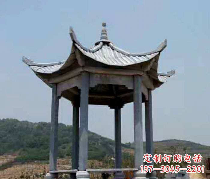 贵阳仿古六角凉亭石雕 (5)