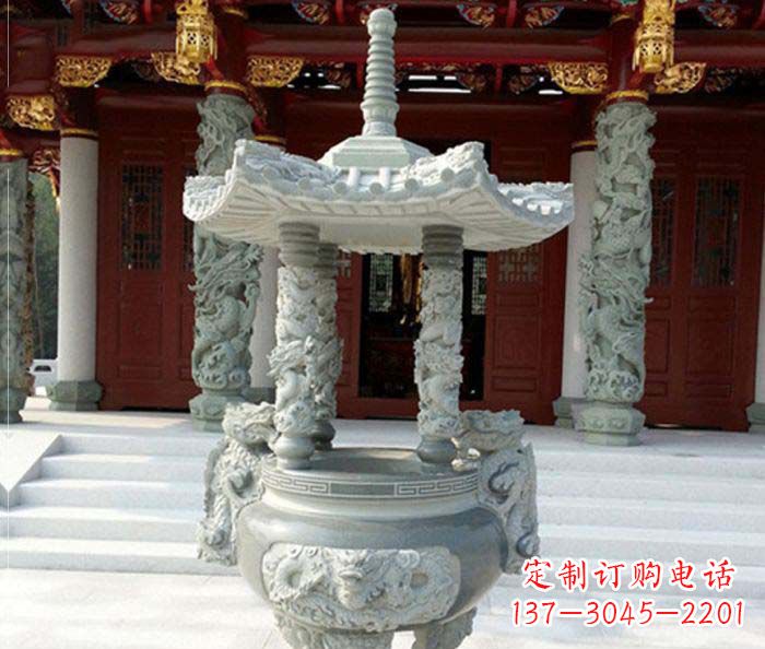 贵阳中国古典仿古龙浮雕香炉雕塑