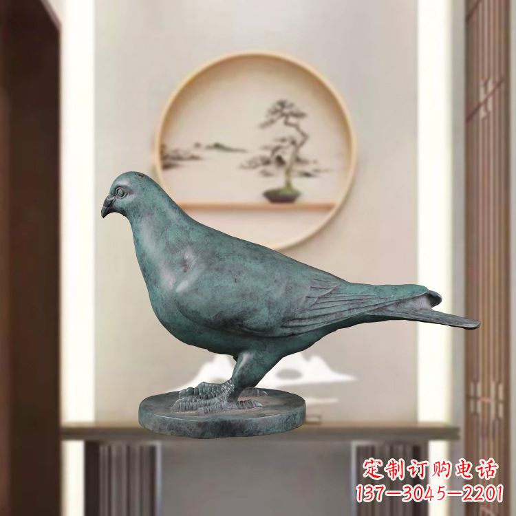 贵阳精致雕刻青铜鸽子雕塑摆件