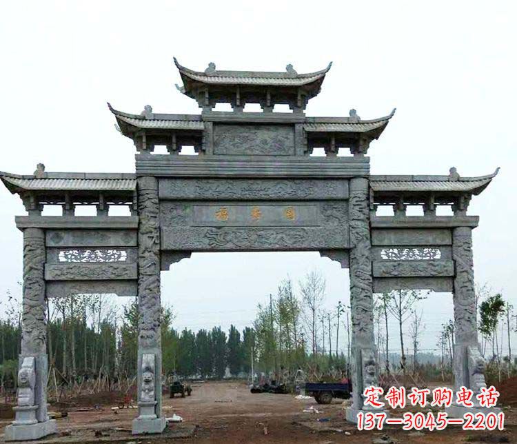 贵阳精美石雕牌坊雕塑