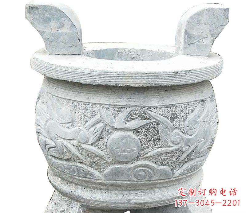 贵阳精美仿古三足香炉石雕