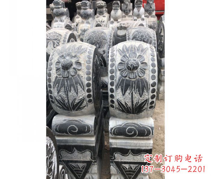 贵阳仿古石门墩镇宅抱鼓石雕塑